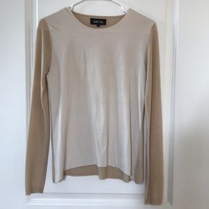 Suede front top